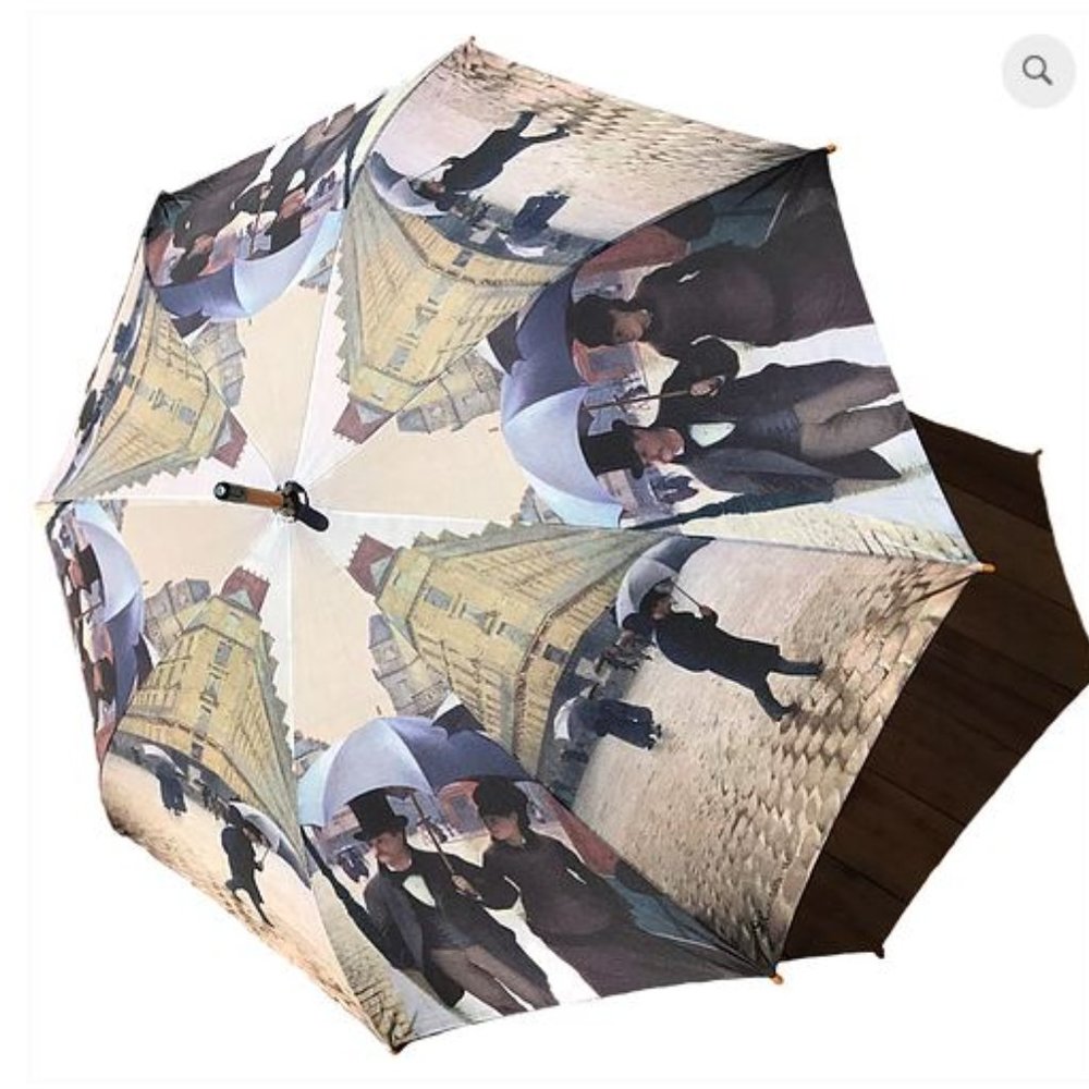 Caillebotte Rainy Day Stick Umbrella